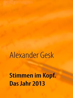cover image of Stimmen im Kopf. Das Jahr 2013